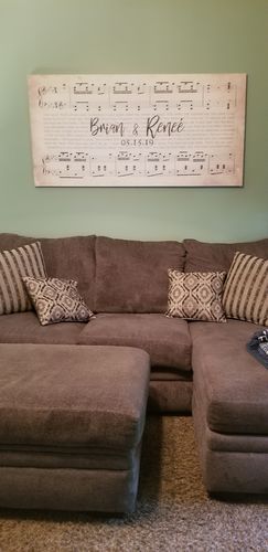 Customer photo review of Custom Couple Music Premium Canvas - Ready to Hang