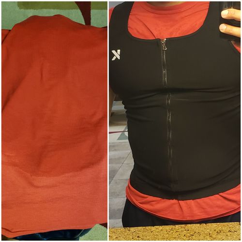 Customer photo review of Men's Zipper Heat Trapping Sweat Vest
