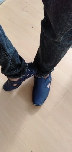 Customer photo review of Handmade Genuine Leather Driving Shoes