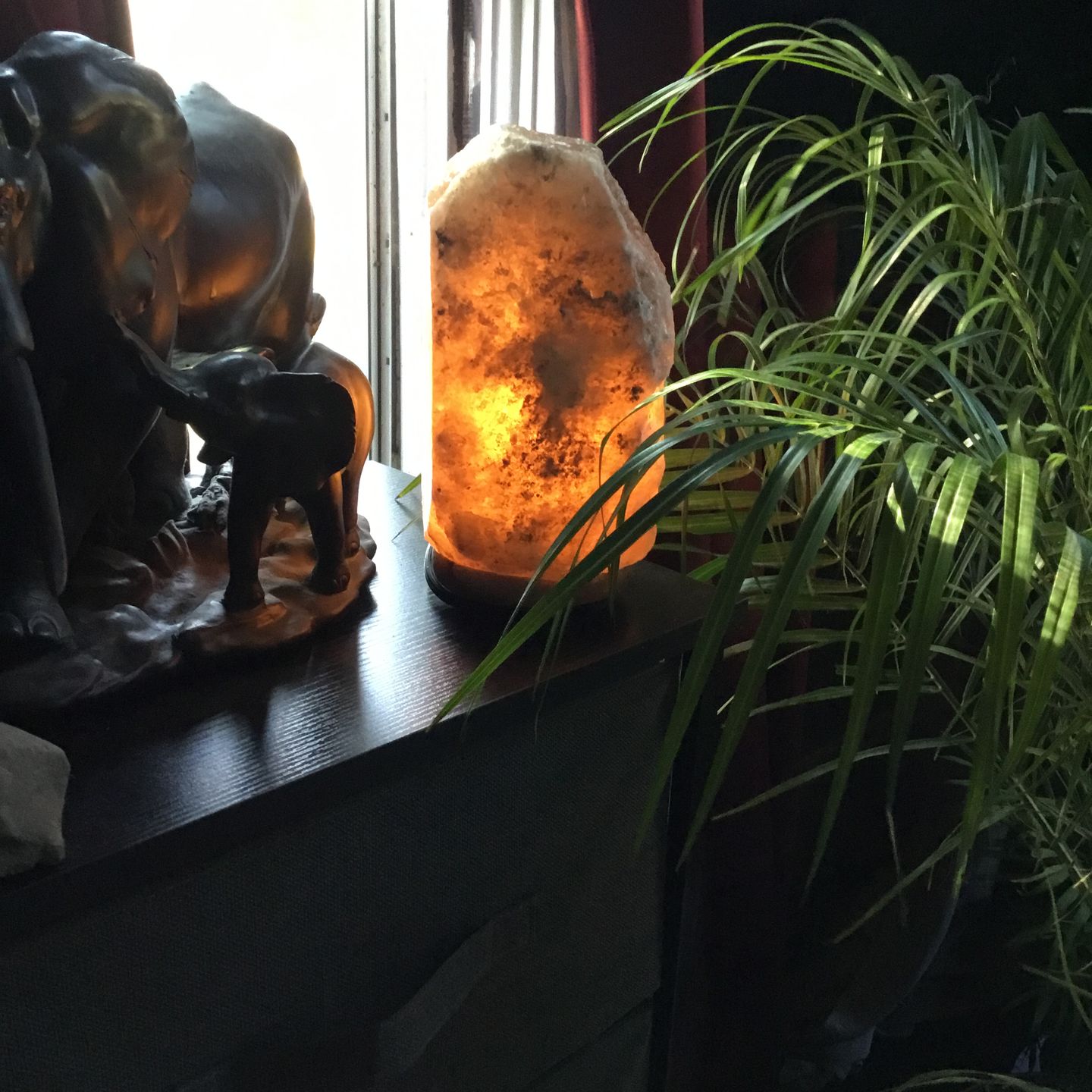 Customer photo review of Rare Gray Himalayan Salt Lamp