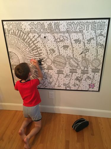 Customer photo review of Solar System GIANT Coloring Poster, ***Instant Digital Download***