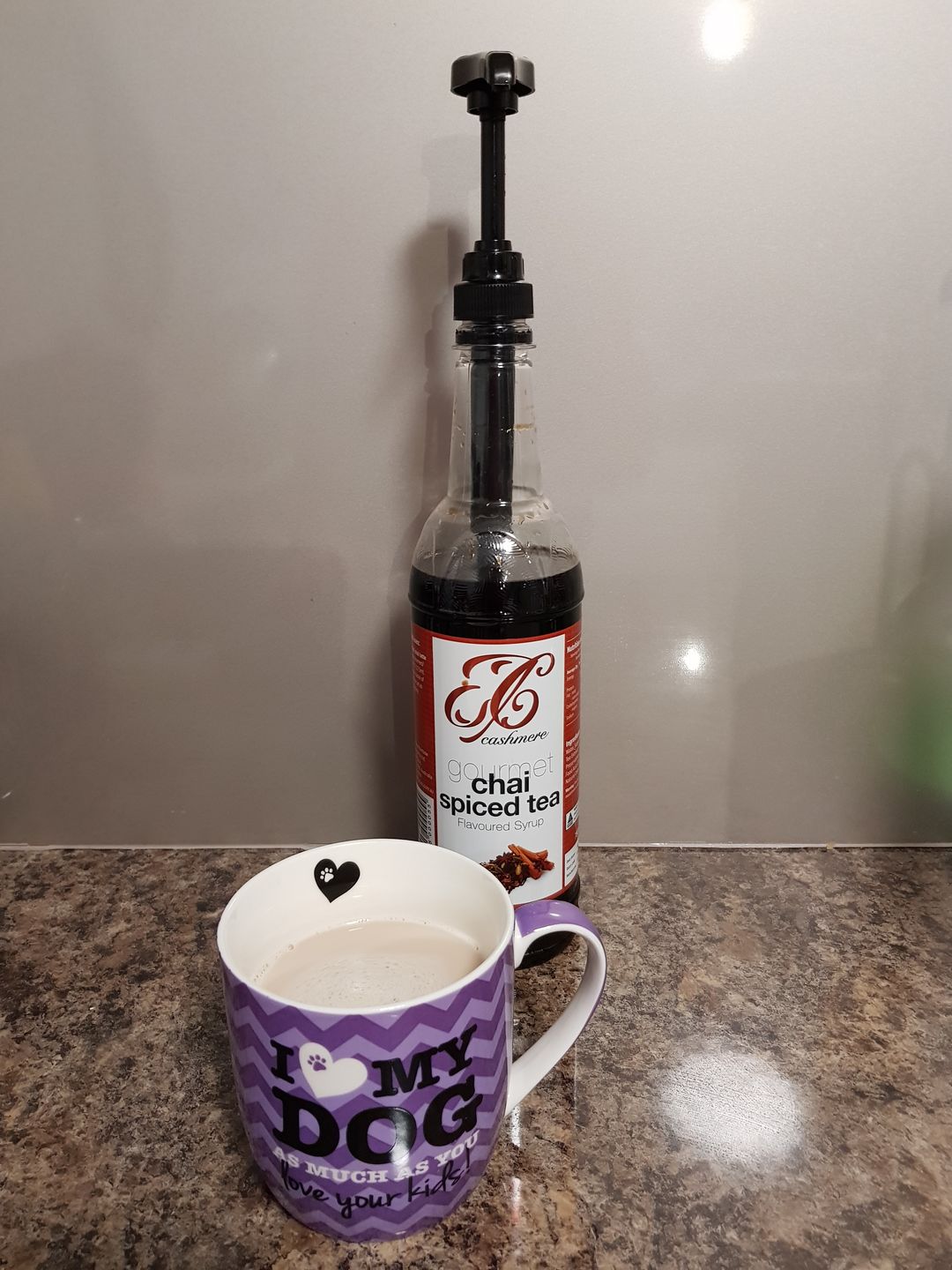 Customer photo review of Spiced Chai Syrup