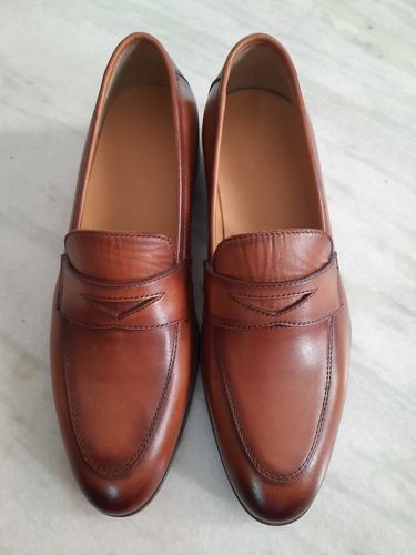 Customer photo review of Cognac Penny Loafers