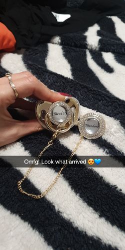 Customer photo review of Custom options for A Luxury Pacifier™