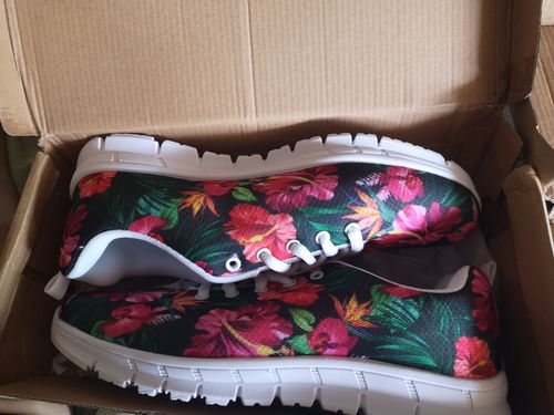 Customer photo review of Tropical Flower Handcrafted Sneakers