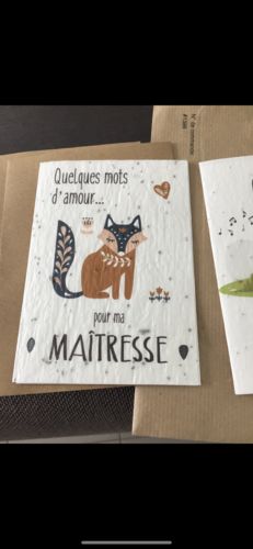 Customer photo review of Carte à planter - Quelques mots d'amour pour ma maîtresse