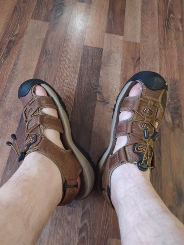Customer photo review of Genuine Leather Soft Outdoor Sandal