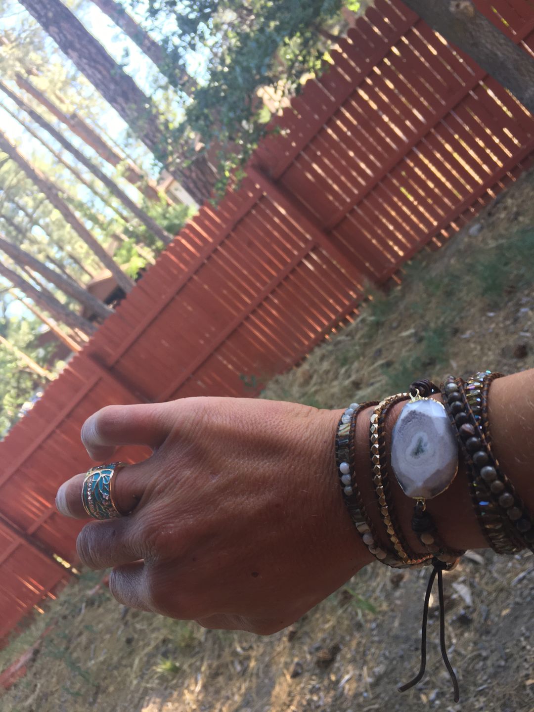 Customer photo review of Healing Rhodochrosite Wrap Bracelet