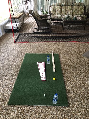 Customer photo review of FairwayHero Golf Mat Pro 3'x5' | Portable Golf Hitting Practice Mat