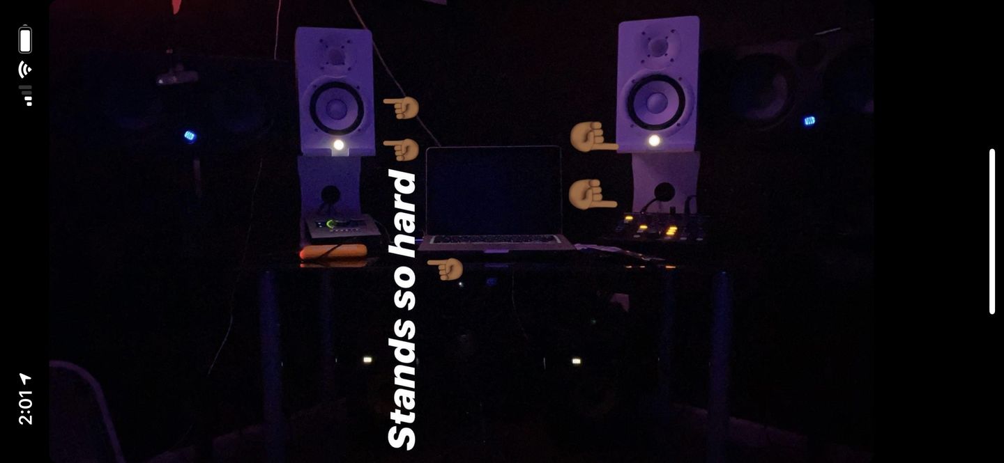 Customer photo review of SOUNDRISE PRO Studio Monitor Stands 9" | Made in USA | Pair