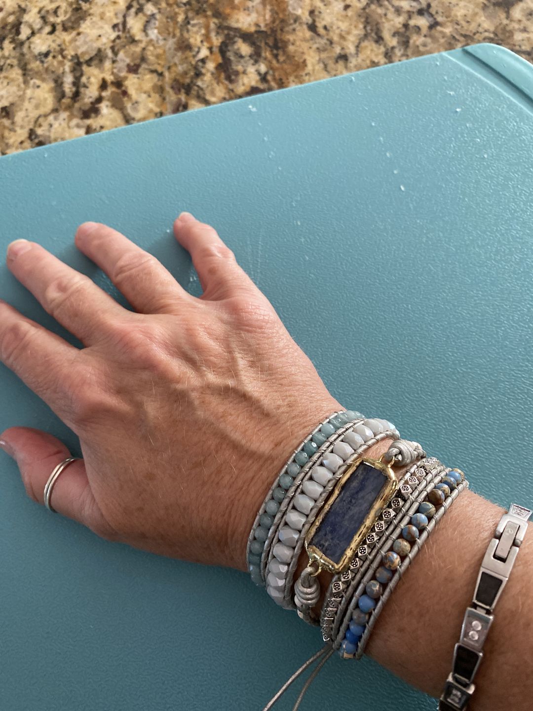 Customer photo review of Healing Topaz Wrap Bracelet