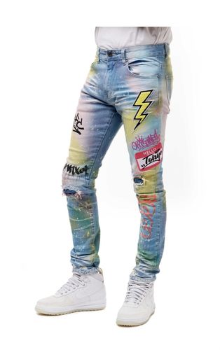 Customer photo review of FASHION GRAFFITI DENIM JEANS