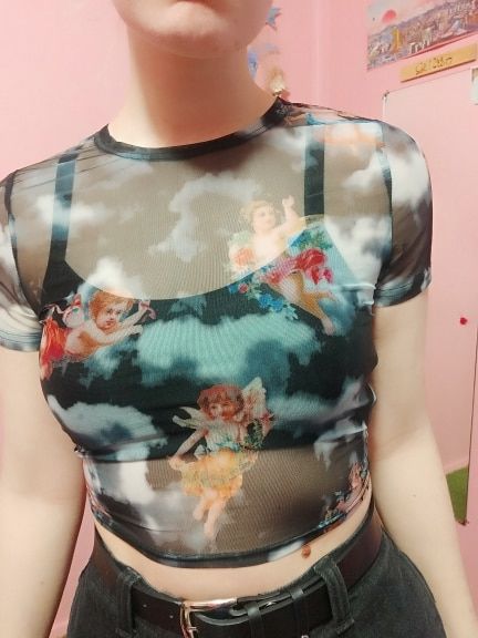 Customer photo review of Aesthetic angels Mesh top