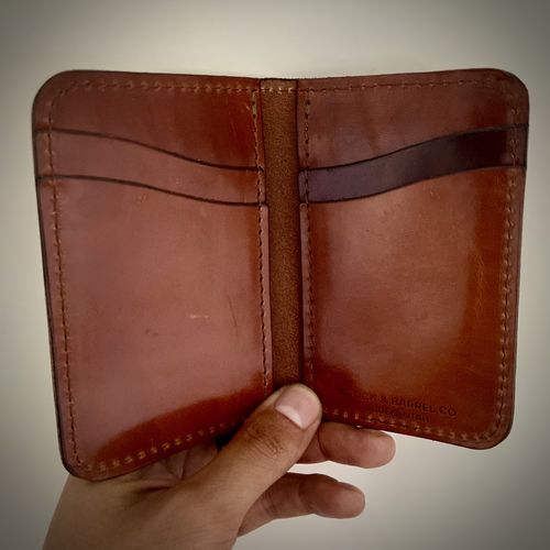 Customer photo review of No.52 | 'Buck Brown' Vertical Leather Wallet