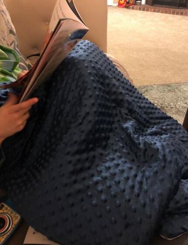 Customer photo review of Weighted Blanket I Removable Duvet Cover I Weighted with Premium Glass Beads