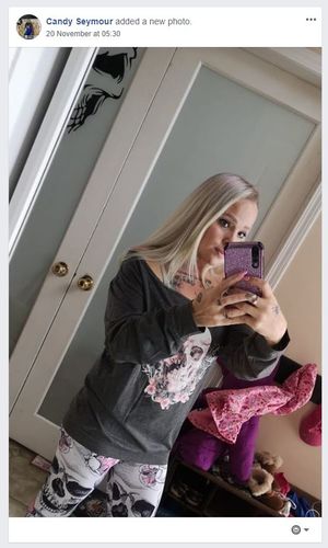 Customer photo review of Grey Floral Skulls & Roses Outfit
