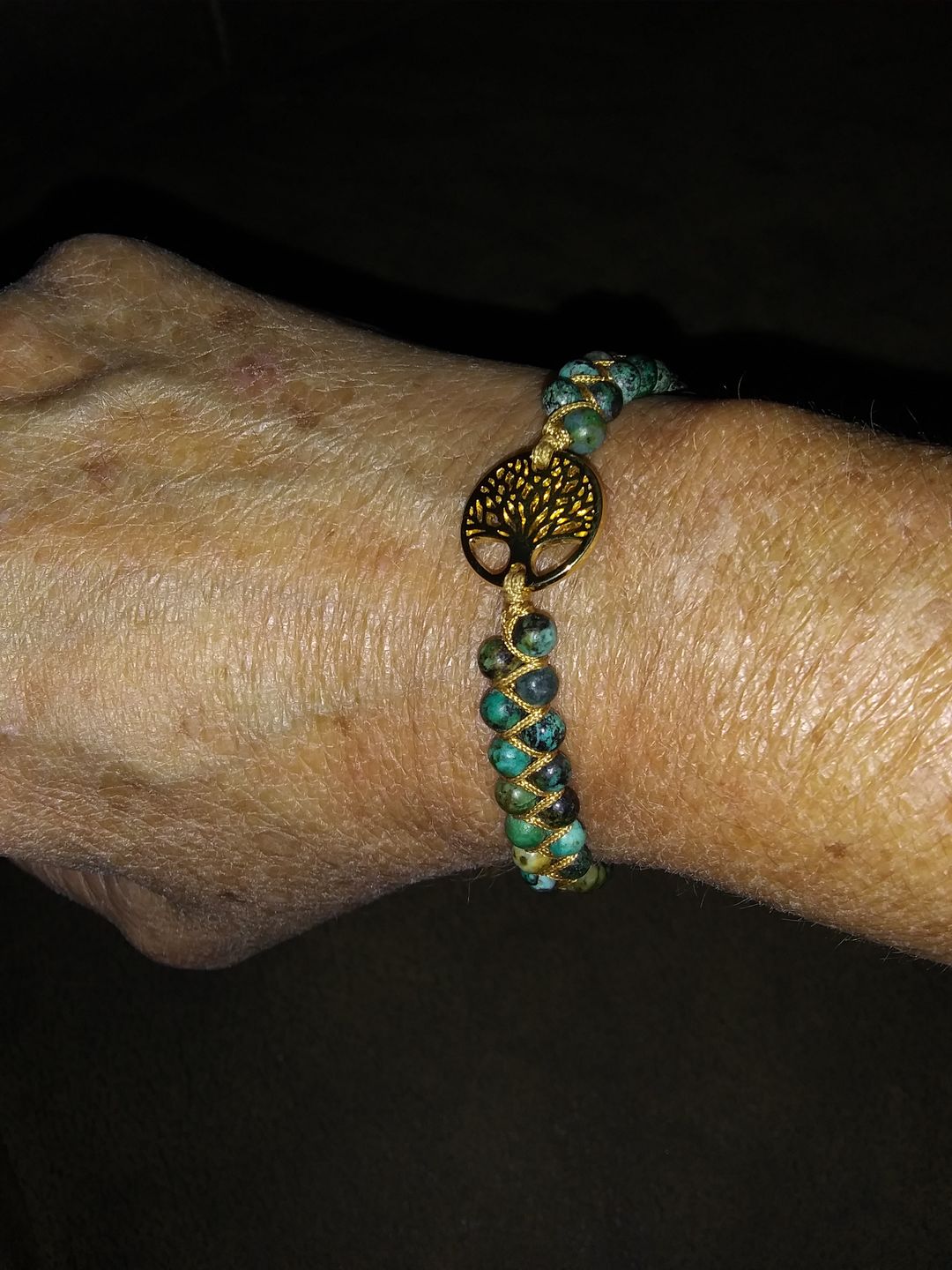 Customer photo review of Tree of Life African Jasper Bracelet