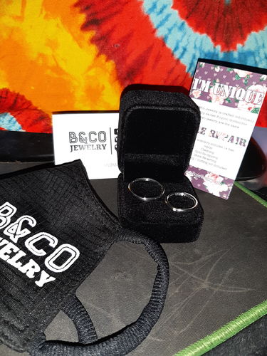 Customer photo review of Faroe Wedding Rings