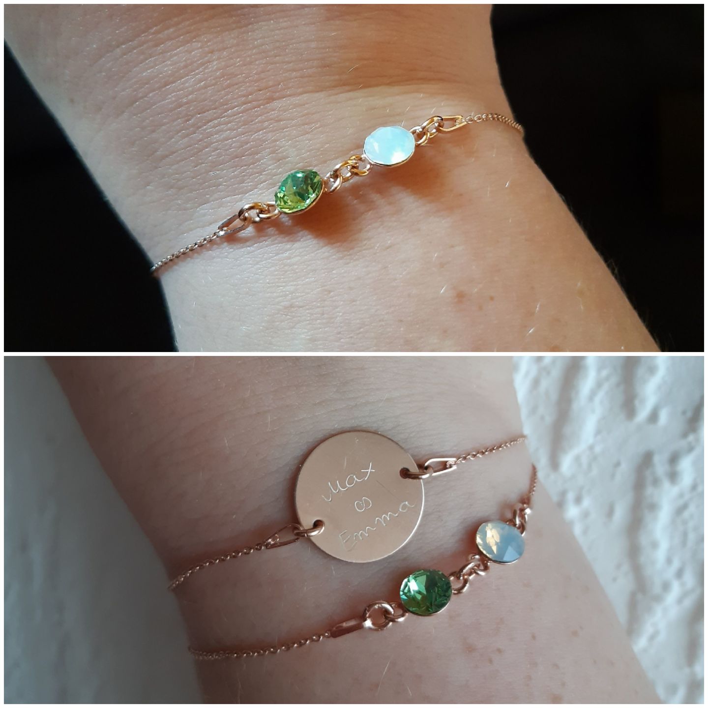 Customer photo review of Personalisiertes Armband mit Geburtsstein