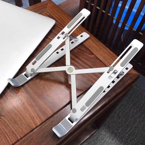 Customer photo review of Laptop Stand | Aluminium, Portable & Foldable