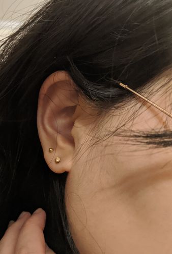 Customer photo review of Birthstone Studs