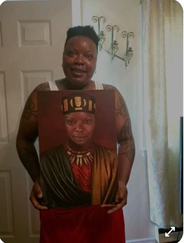 Customer photo review of The African King - Custom Canvas