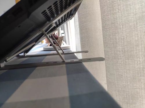 Customer photo review of Laptop Stand | Aluminium, Portable & Foldable