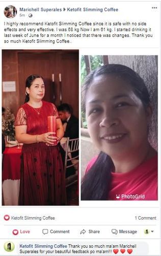 Customer photo review of KETOFIT 10 IN 1 COFFEE (BUY 1 GET 1)