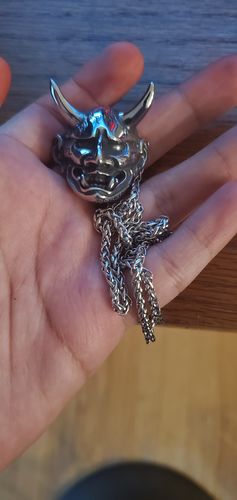 Customer photo review of Hannya Mask Chain Necklace