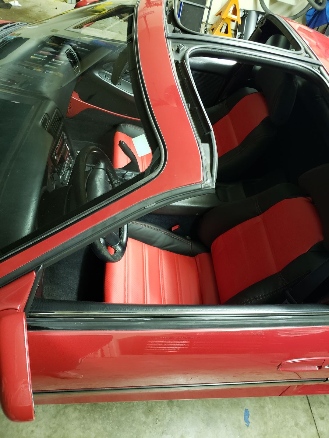 Customer photo review of MR2Heaven OEM Plus Seat Covers (Black, TAN, Black W/ Red Stitching, Black/Red Hybrid)