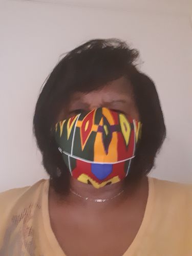 Customer photo review of ADULT REUSABLE FACE MASK WITH COMPLIMENTARY FILTER
