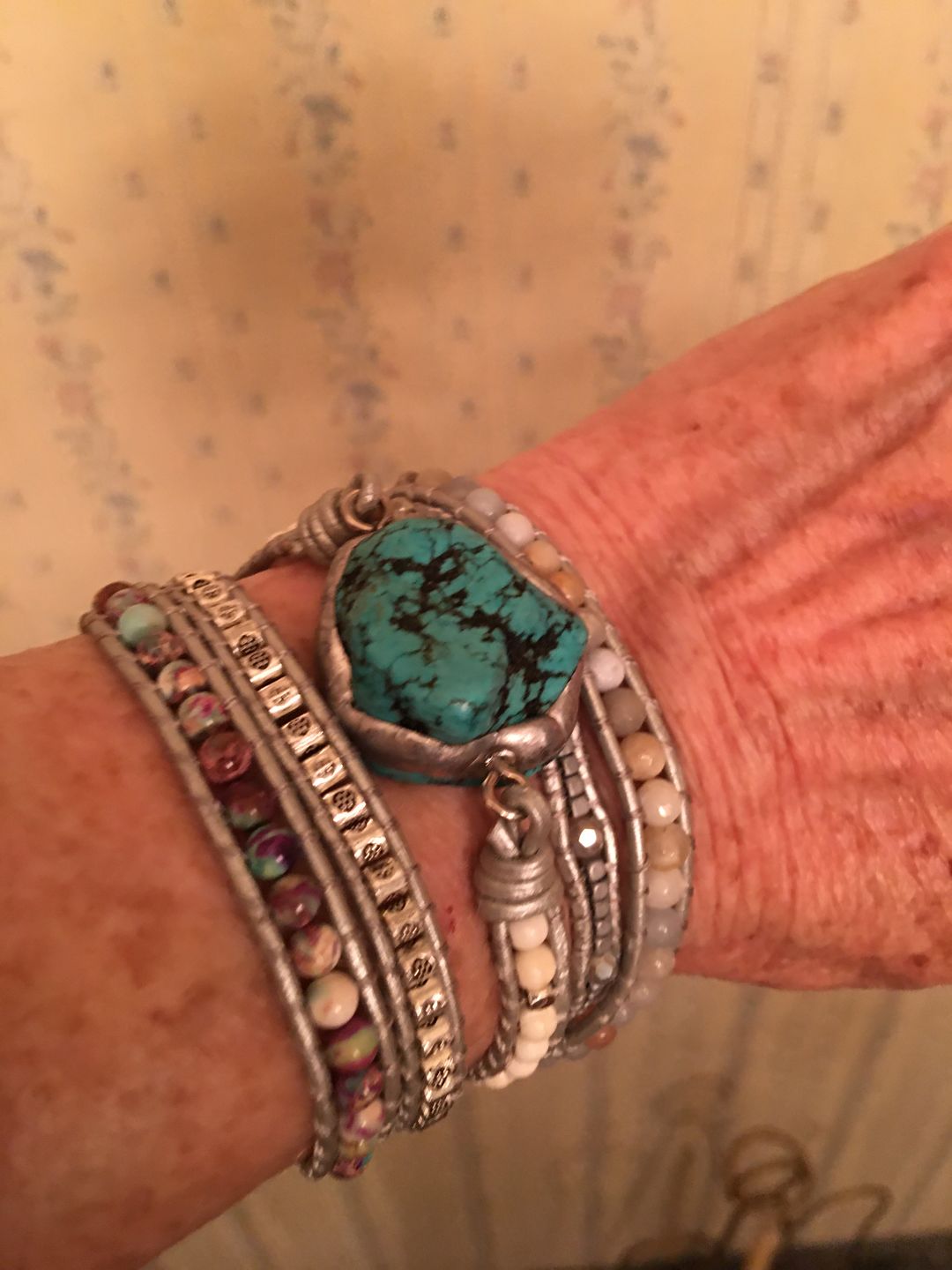 Customer photo review of Healing Turquoise Protection Wrap Bracelet