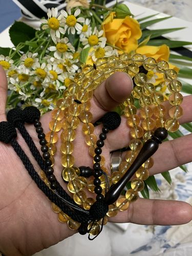 Customer photo review of The Joyous One Tasbih-  Citrine Gemstones
