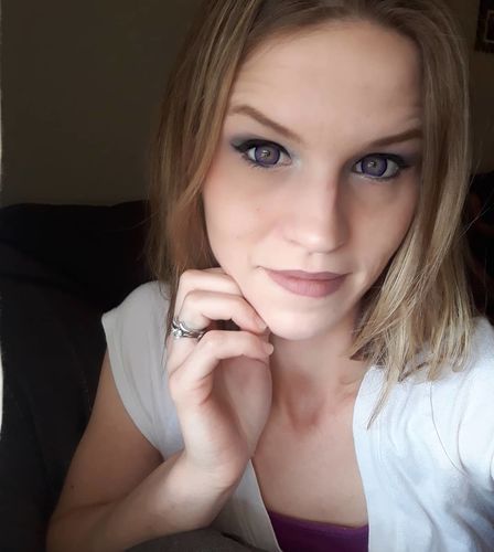 Customer photo review of Icoloured® Blue-Purple Hazel Colored Contact Lenses