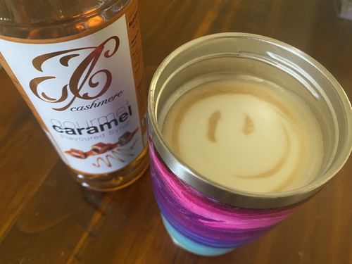 Customer photo review of Caramel Coffee Syrup