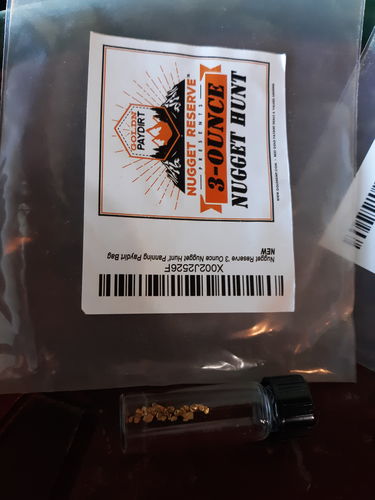 Customer photo review of *BOGO* NUGGET RESERVE '3 Ounce Nugget Hunt' - Gold Paydirt Concentrate - Panning Pay Dirt Bag