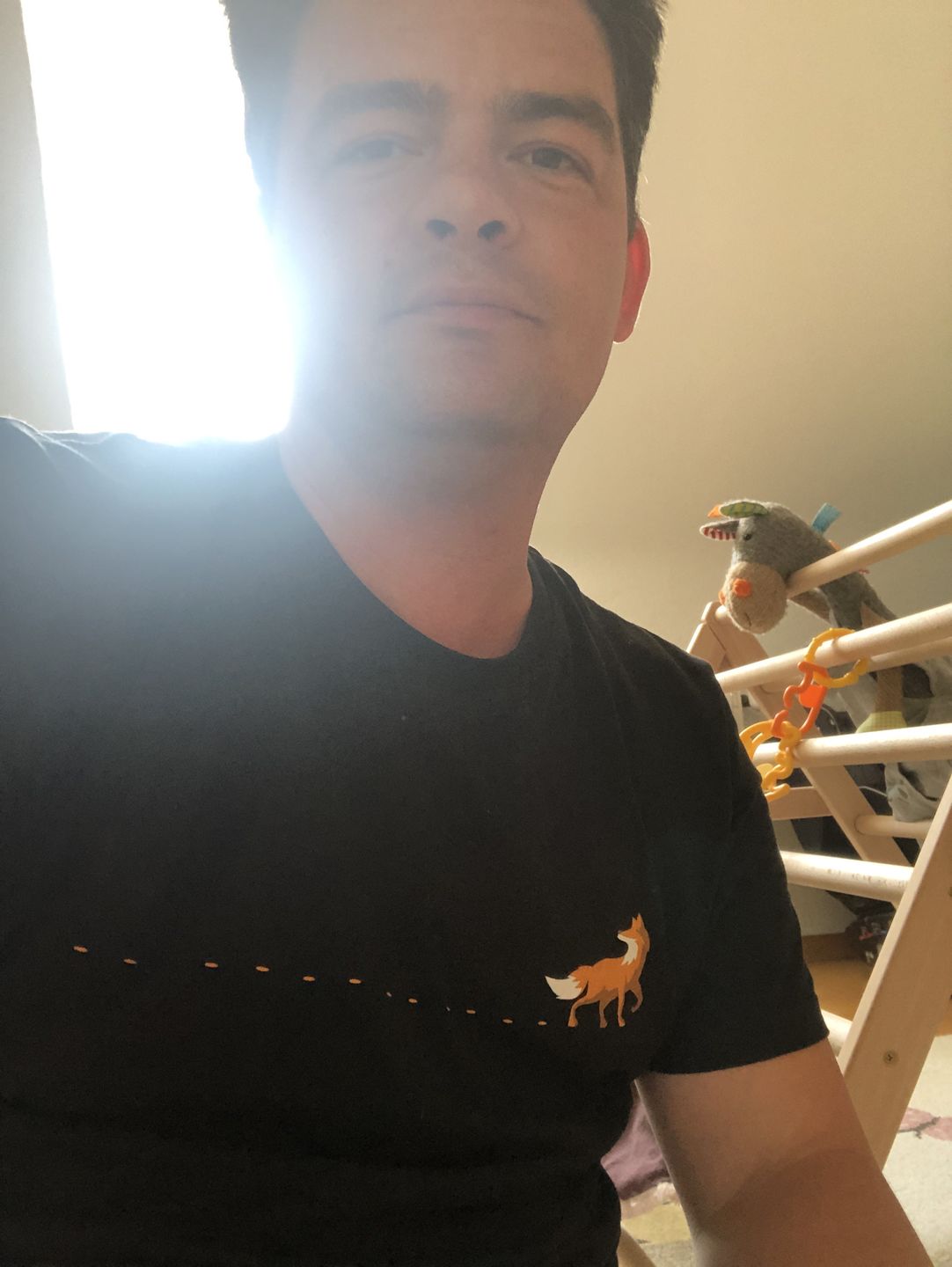 Customer photo review of Fuchs Spur - Bio Herren Shirt Siebdruck (PREMIUM)