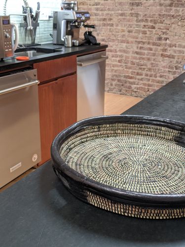 Customer photo review of Leather Accent Tray