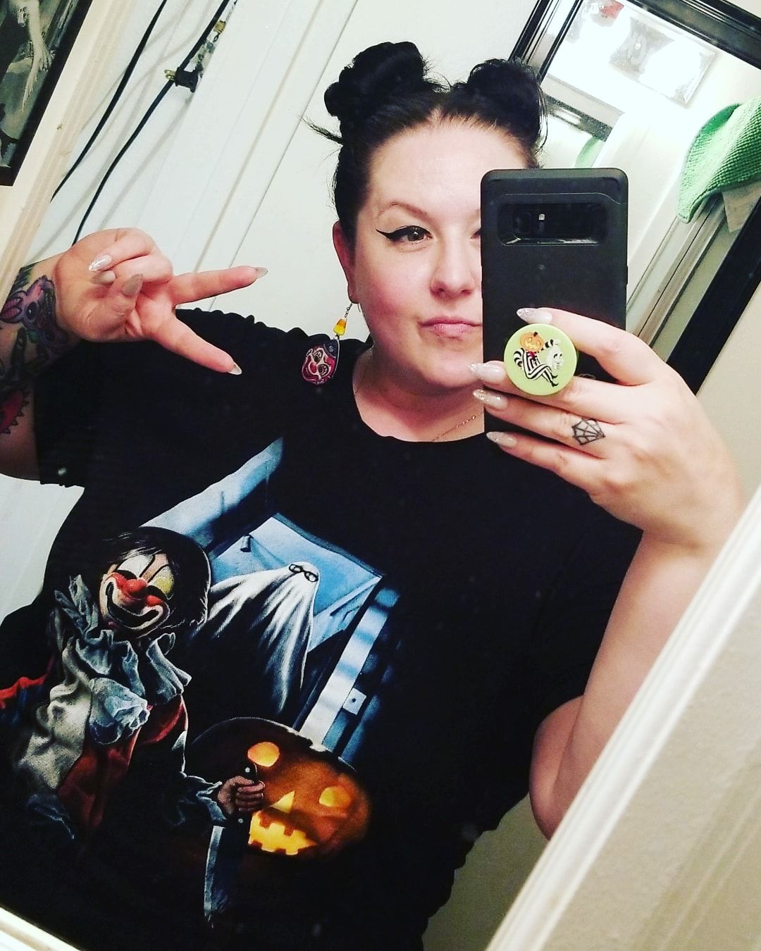Customer photo review of Halloween Sleep Tight T-Shirt