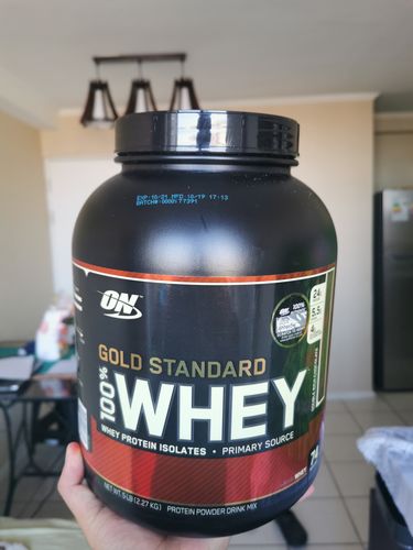 Customer photo review of Optimum Nutrition Gold Standard 100% Whey Proteina 5 Lb