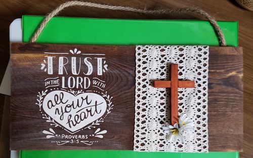 Customer photo review of Mesh Stencil - 2 pack - Pray More, Stress Less - 4.25x11