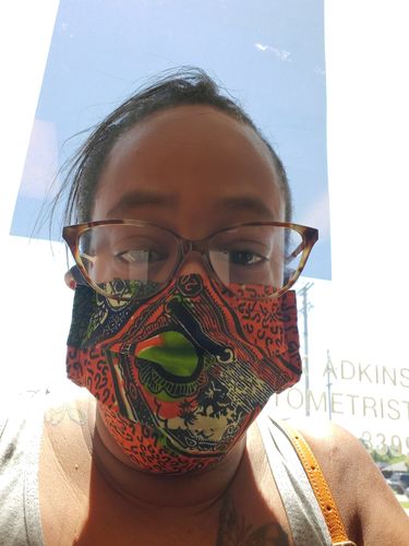 Customer photo review of PACK OF 6 ADULT REUSABLE FACE MASK