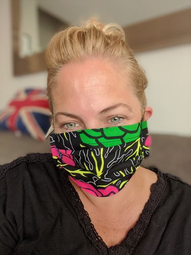 Customer photo review of PACK OF 6 ADULT REUSABLE FACE MASK