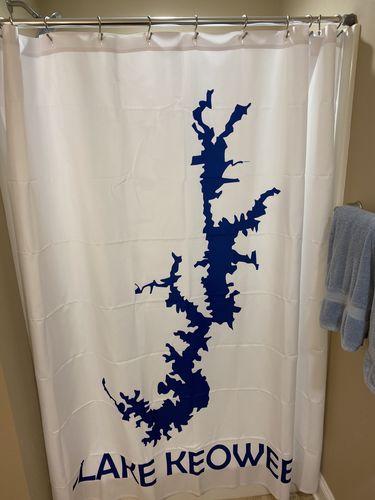 Customer photo review of Custom Lake Shower Curtain