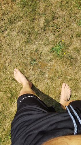 Customer photo review of 7" Pocket Hybrid Shorts