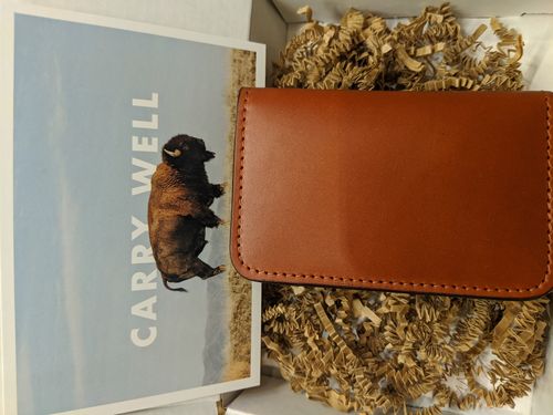 Customer photo review of No.52 | 'Chestnut' Vertical Leather Wallet