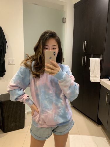 cotton candy champion tie dye sweatshirt