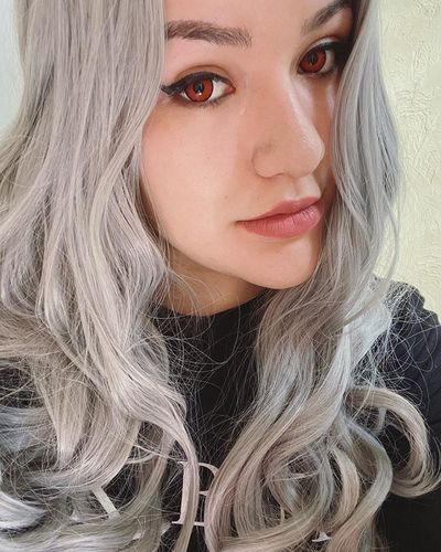 Customer photo review of Icoloured® Elf Red Naruto Sharingan Colored Contact Lenses