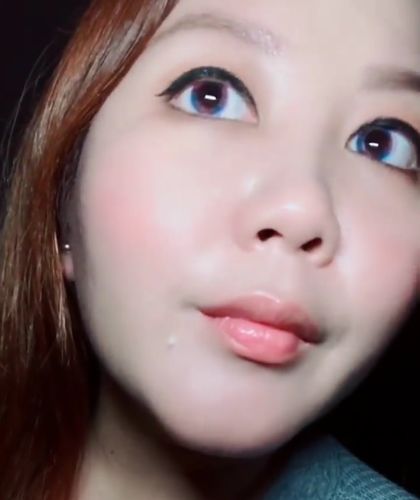 Customer photo review of Icoloured® Mermaid Tears Pink Colored Contact Lenses