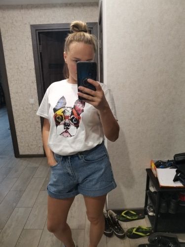 E A. review of High waist side leg denim jean shorts L004# image 1 out of 1